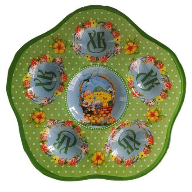 

Блюдо пасхальное для яиц и кулича, d 19,9 х 1,1 см