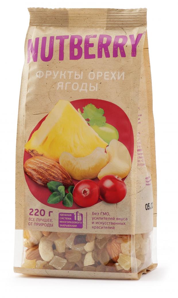 

Смесь орехово-фруктовая Nutberry орехи фрукты ягоды, 220 г