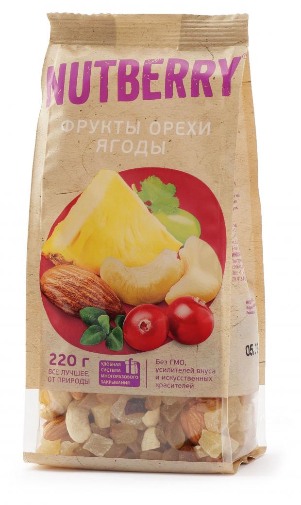 Смесь орехово-фруктовая Nutberry орехи фрукты ягоды, 220 г