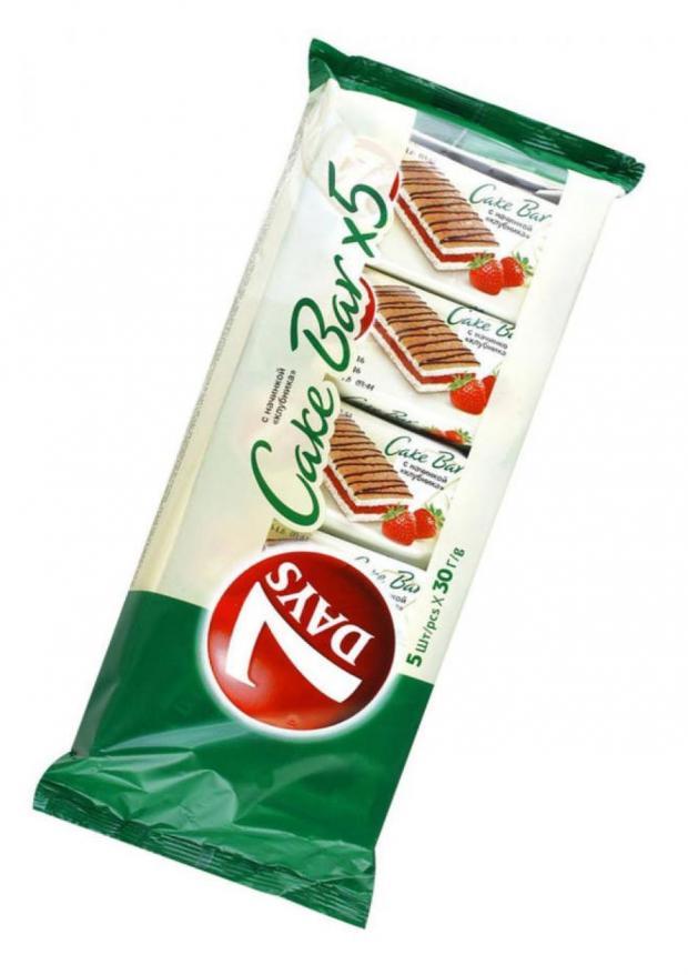 

Пирожное бисквитное 7Days неглазированное с начинкой клубника, 150 г