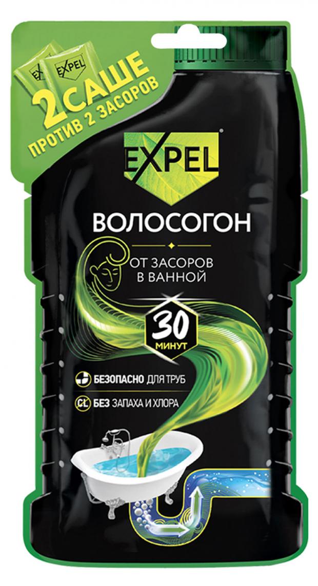 Средство для устранения засоров от волос Expel, 2 шт х 50 г средство expel волосогон для устранения засоров от волос 600 г