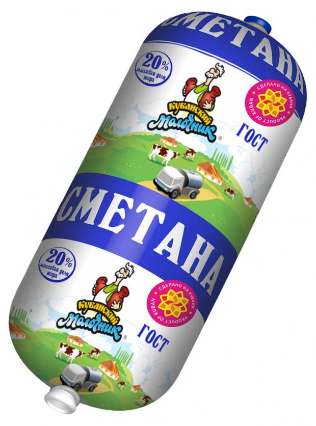 Сметана Кубанский молочник 20%, 370 г