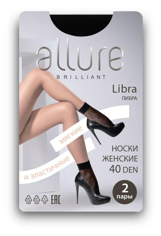 

Носки женские ALLURE Libra glase 40 ден единый размер, 2 пары
