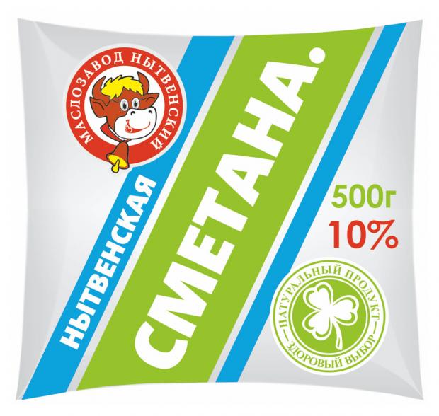 Сметана Маслозавод Нытвенский 10% БЗМЖ, 500 г