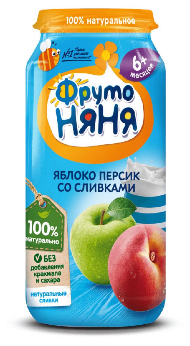 

Пюре «ФрутоНяня» из яблок и персиков со сливками с 6 мес., 250 г