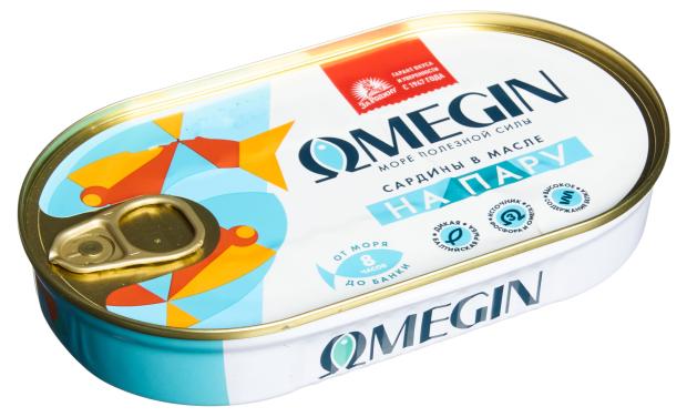 Сардины За Родину Omegin бланшированные в масле, 175 г