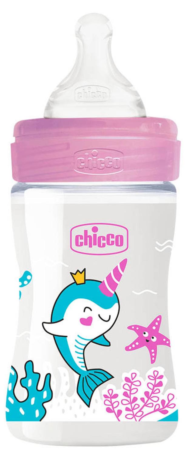 Бутылочка для кормления Chicco Well-Being Girl с рождения, 150 мл