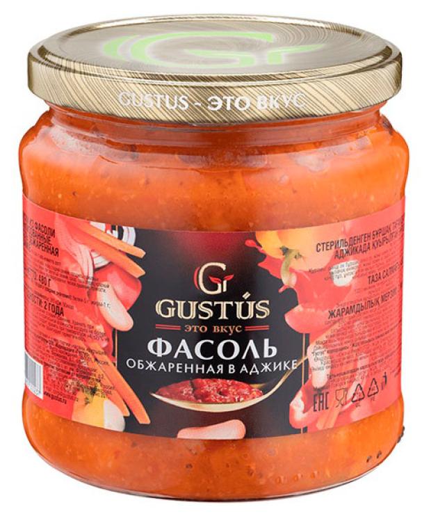 Фасоль Gustus обжаренная в аджике, 480 г