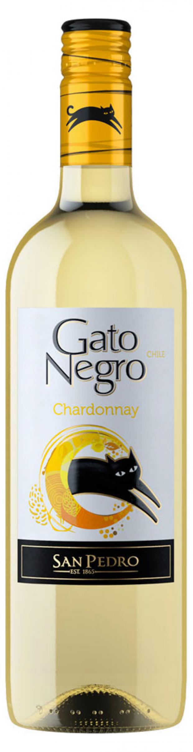 Вино San Pedro Gato Negro Chardonnay белое сухое Чили, 0,75 л