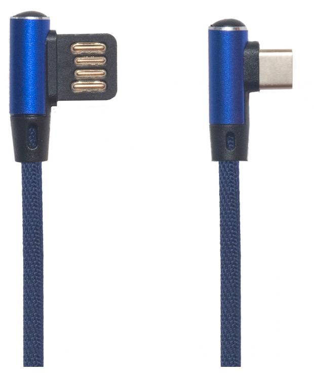 

USB кабель "LP" Type-C оплетка Т-порт 1м. (синий)