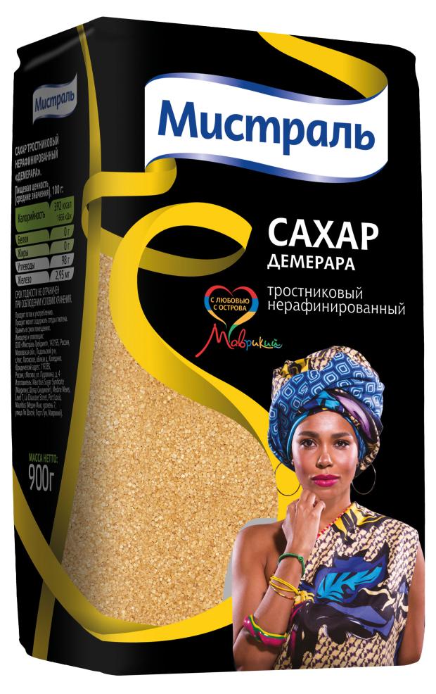 Сахар тростниковый Мистраль Демерара нерафинированный, 900 г