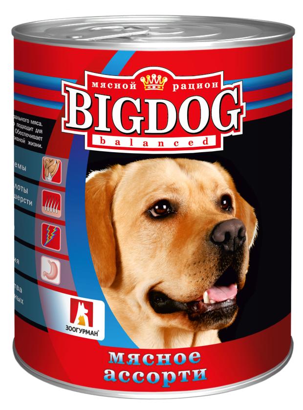 Консервы для собак Зоогурман Big Dog мясное ассорти, 850 г
