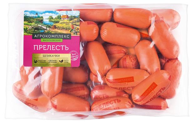 Шпикачки мясные Агрокомплекс Выселковский Прелесть (0,5-1 кг), 1 упаковка~1 кг
