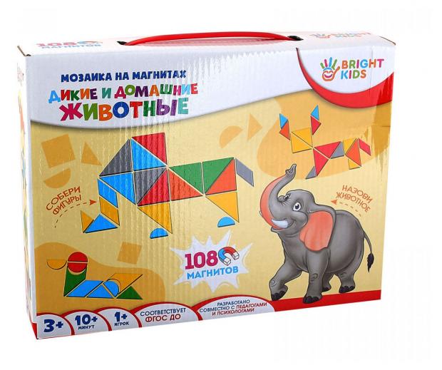 

Мозайка на магнитах «Рыжий кот» Bright kids Дикие и домашние животные