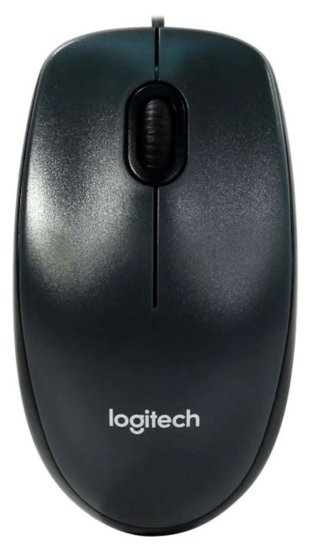Мышь проводная Logitech M100 серая
