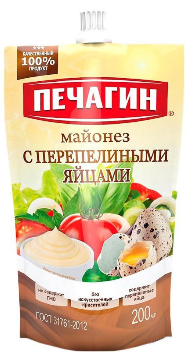 Майонез Печагин перепелиные яйца 67%, 200 мл