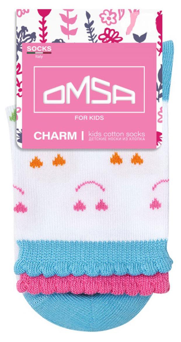 Носки для девочек OMSA kids Charm bianco-blu, р 27-30