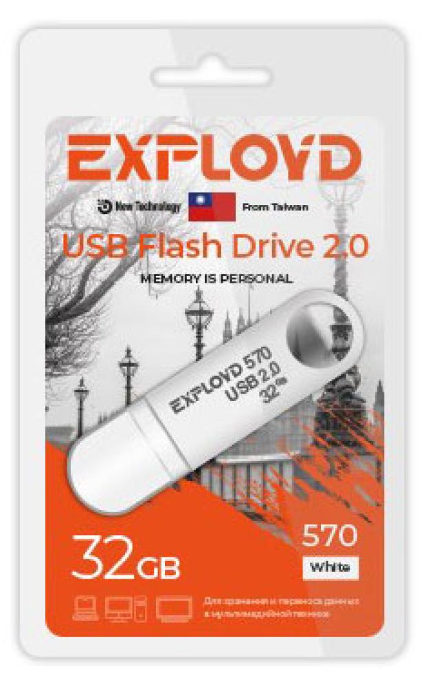 Флешка Exployd 570 32GB белая флешка exployd 570 64gb зеленая