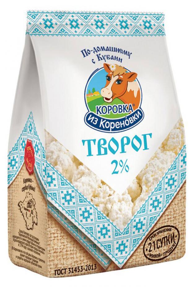 Творог Коровка из Кореновки 2% БЗМЖ, 340 г