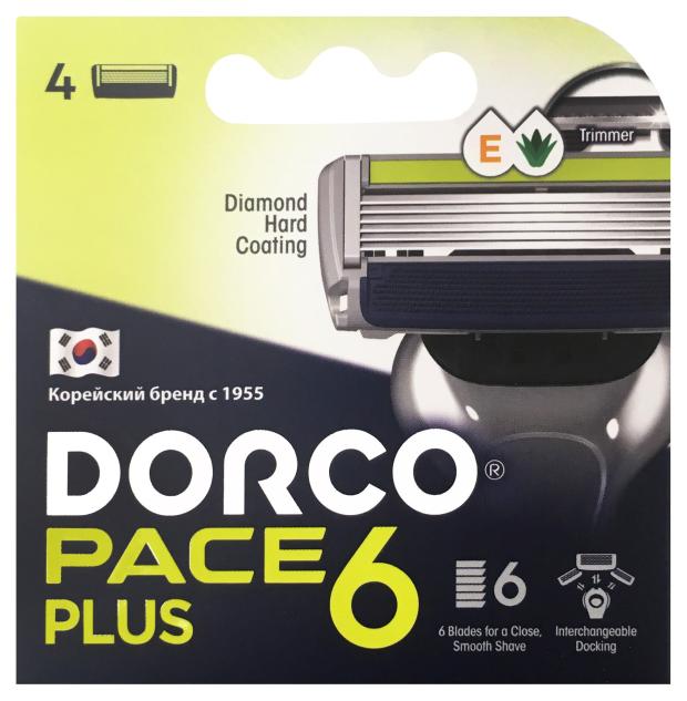 

Сменные кассеты Dorco с 6 лезвиями для бритвенного станка Dorco Pace6 Plus SXA5040, 4 шт