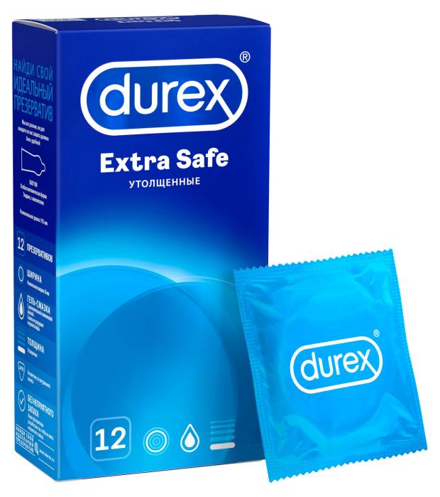 презервативы durex extra safe 3 шт Презервативы Durex Extra Safe, 12 шт