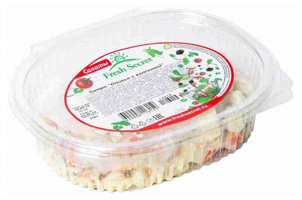 

Салат Fresh Secret Оливье с ветчиной, 150 г