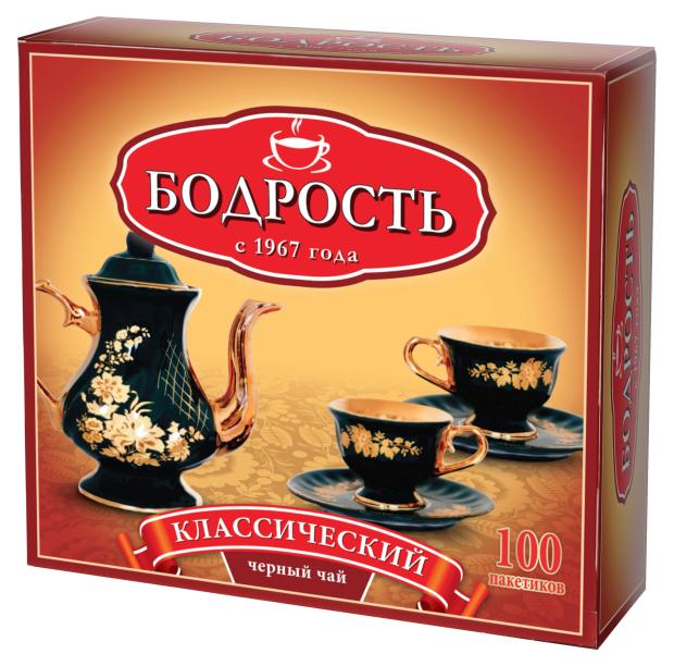 

Чай черный Бодрость Классический в пакетиках, 100х1,5 г