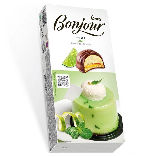 Десерт Konti Bonjour souffle лайм, 232 г