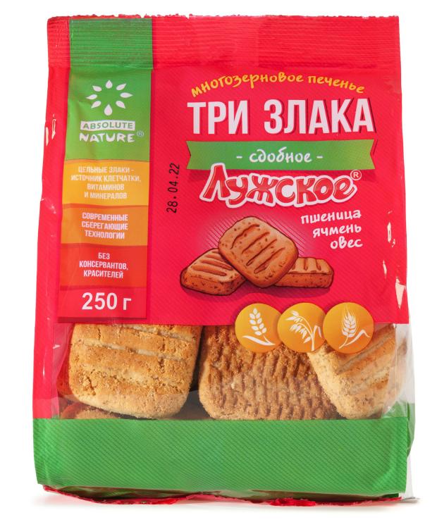 

Печенье сдобное Absolute Nature Три злака многозерновое, 250 г