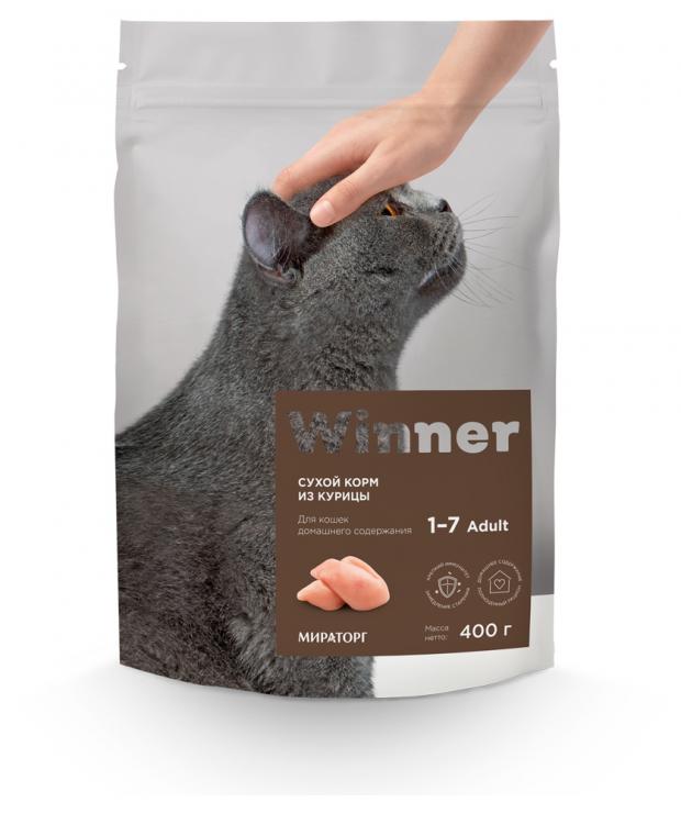 

Сухой корм для кошек домашнего содержания Winner с курицей, 400 г