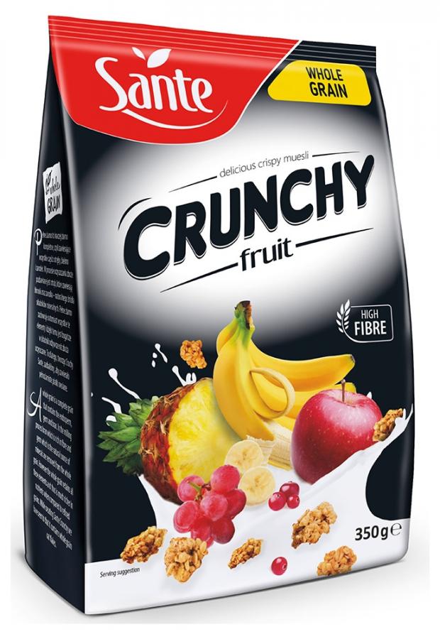 

Овсяные хлопья Sante CRUNCHY с фруктами, 350 г