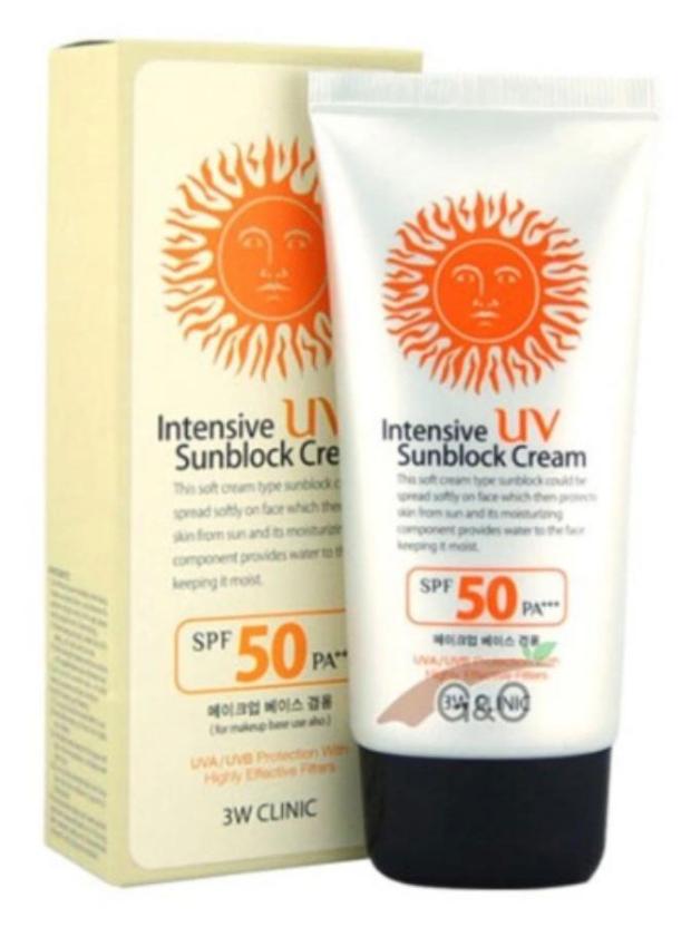 Крем солнцезащитный 3W Clinic Интенсивный SPF50+PA+++, 70 мл