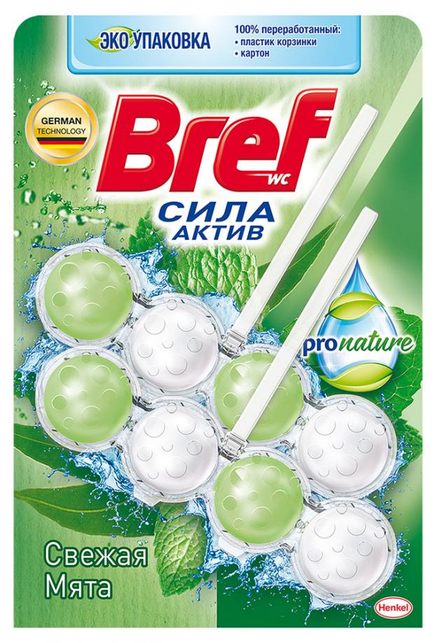 

Подвесной блок для унитаза Bref Свежая мята, 2 х 50 г