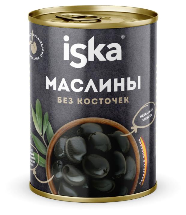 Маслины черные iska без косточки, 300 мл