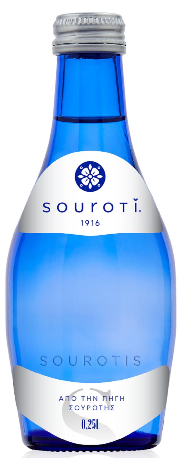 Вода минеральная Souroti природная лечебно-столовая питьевая газированная, 250 мл