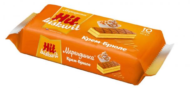 Пирожное бисквитное Hit biskwit Мерендинки Крем-брюле, 360 г