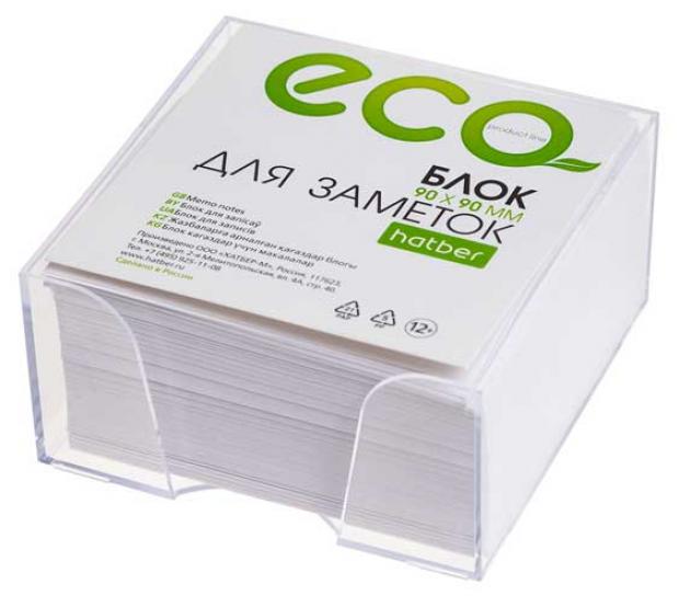 

Блок для заметок Hatber Eco в пластиковом боксе, 9х9х4,5 см