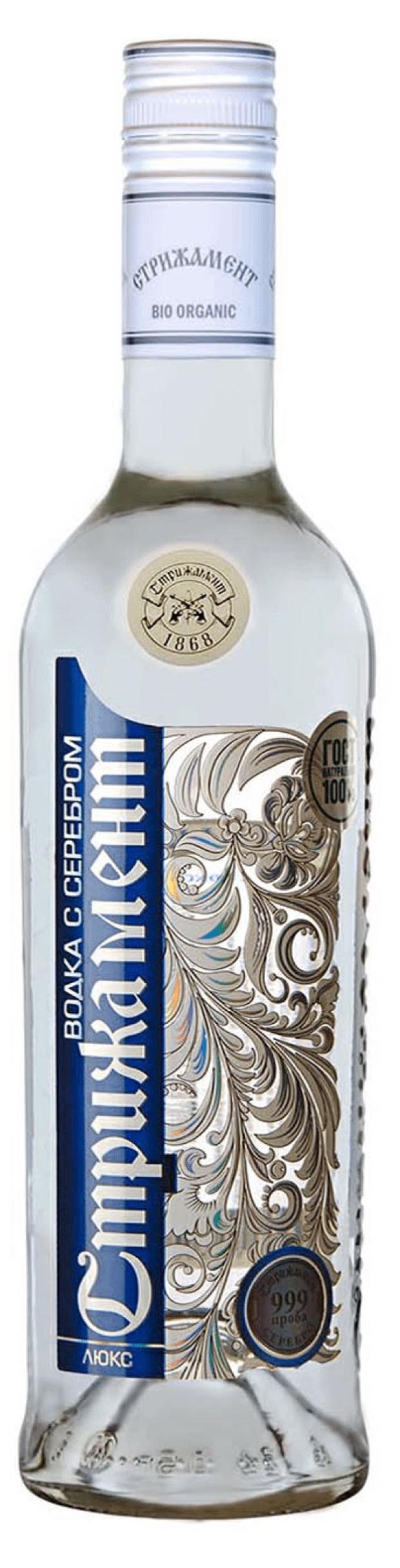 Водка Стрижамент Люкс с серебром Россия, 0,5 л