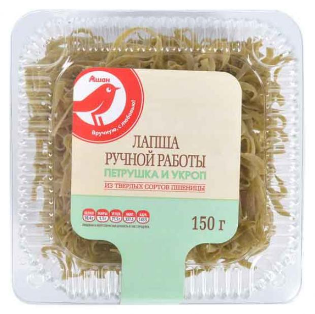 Лапша АШАН Красная птица с укропом и петрушкой, 150 г
