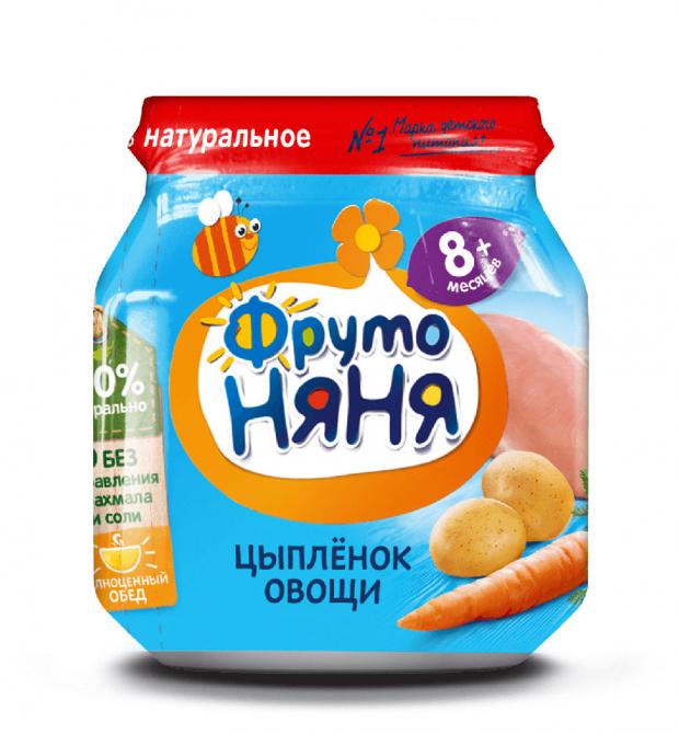 

Пюре «ФрутоНяня» Цыпленок с рисом и овощами с 8 мес., 100 г
