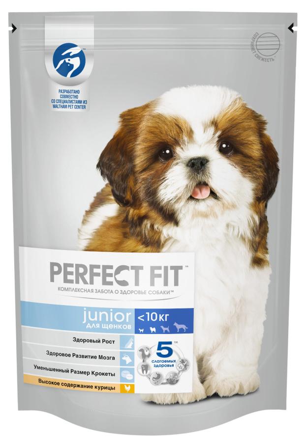 Сухой корм для щенков мелких пород PERFECT FIT с курицей, 500 г