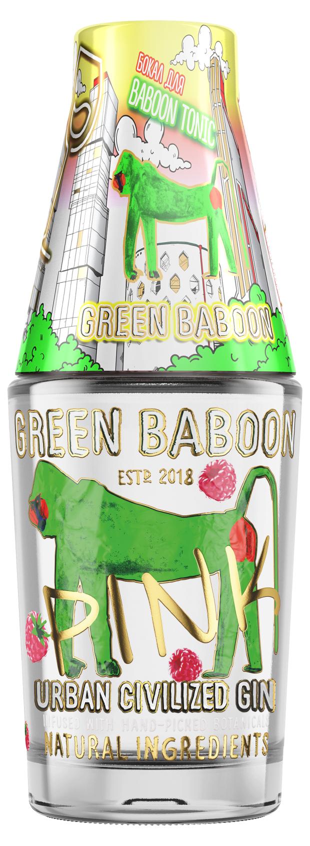 Джин Green Baboon Россия, 0,7 л + Стакан