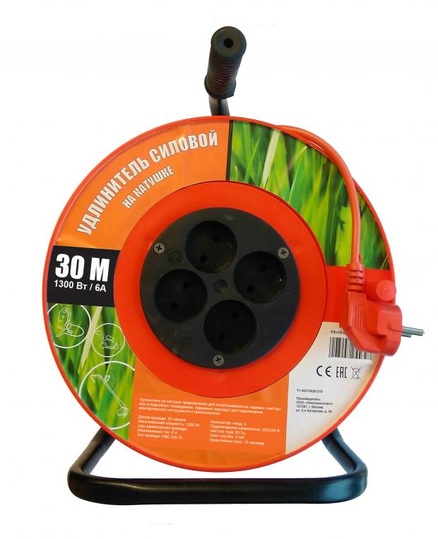 

Удлинитель силовой duwi 2х0.75 на катушке 4 гнезда, 30 м