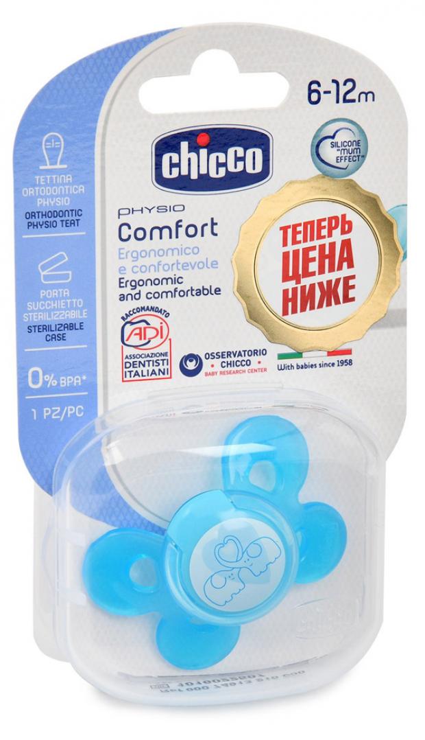 

Пустышка Chicco Слоник силилконовая с 6 мес., 1 шт