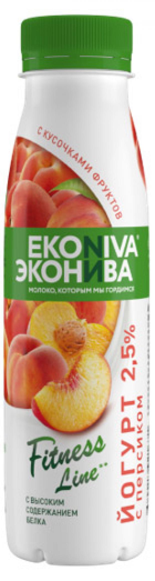 

Йогурт питьевой EkoNiva Fitness Line персик 2,5%, 300 г