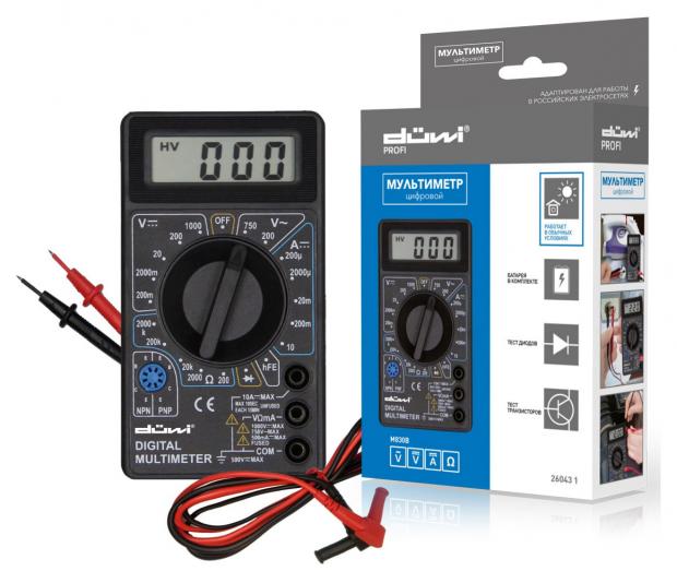 Мультиметр цифровой duwi M830B цифровой мультиметр jcd с автоматическим выбором диапазона 6000 отсчетов измеритель напряжения переменного постоянного тока подсветильник