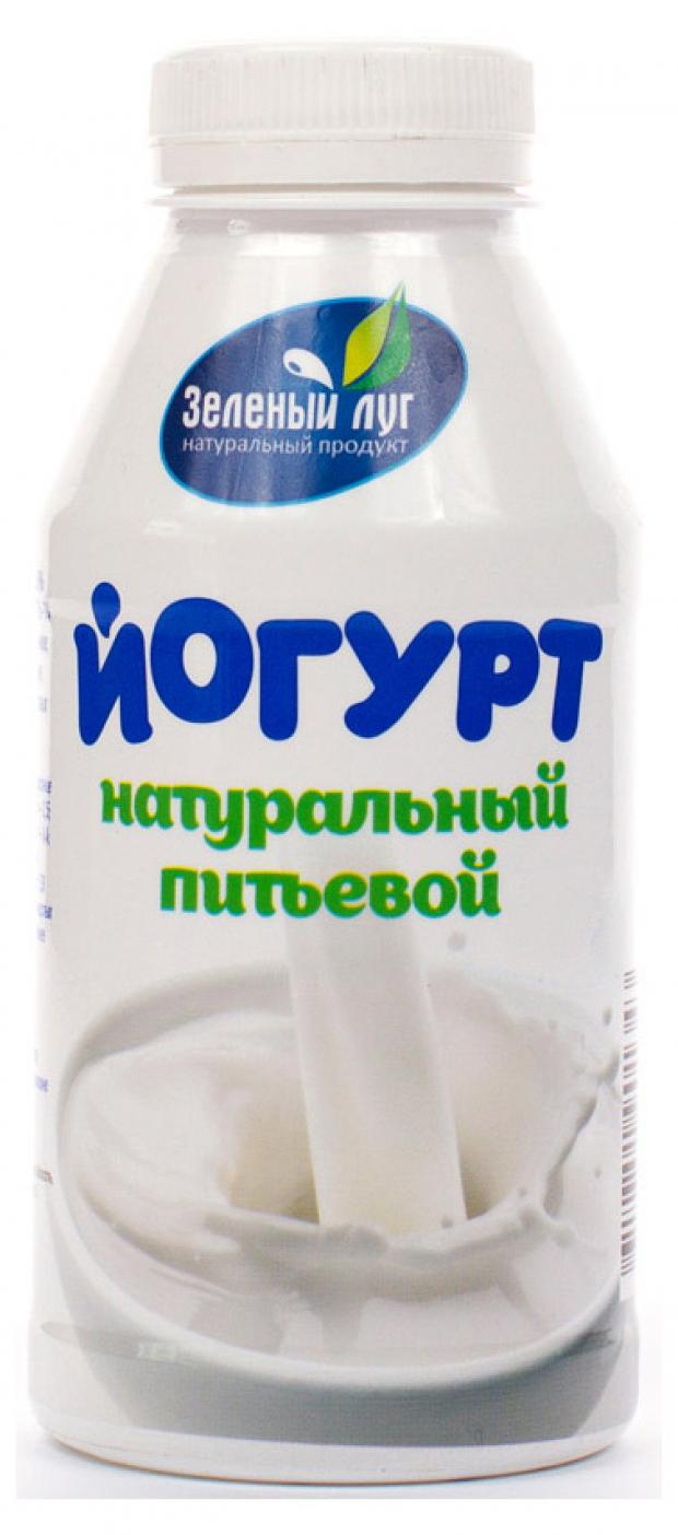 Йогурт питьевой Зеленый луг натуральный 2,5%, 340 мл