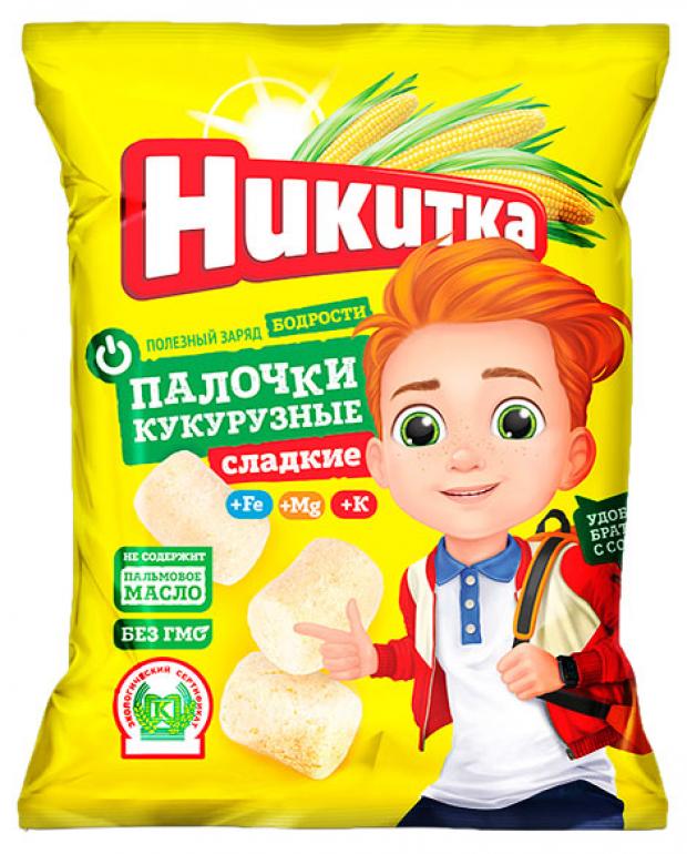 Палочки кукурузные Никитка сладкие, 160 г