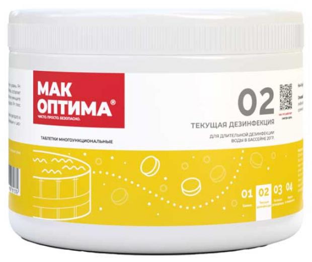 

Дезинфицирующий препарат для бассейнов МАК ОПТИМА MAK 4 комплексный, 400 г