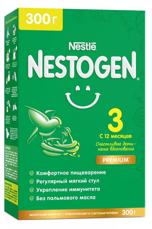 

Напиток молочный Nestle Nestogen 3 с пребиотиками и лактобактериями с 12 мес., 300 г